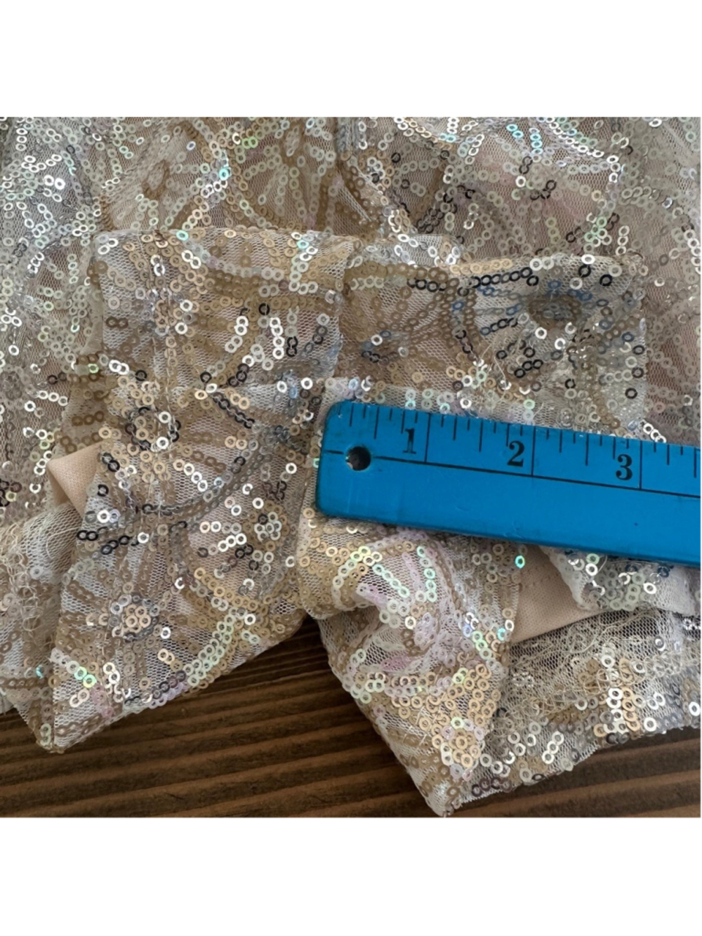Women's GB Beige Silver Sequin Romper XS Sparkly Party Outfit New Year’s - Picture 10 of 10